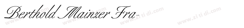 Berthold Mainzer Fra字体转换